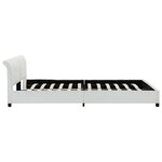 vidaXL Cadre de lit sans matelas blanc similicuir 160x200 cm