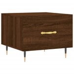 vidaXL Tables basses 2 Pièces chêne marron 50x50x40 cm bois d'ingénierie