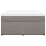 vidaXL Sommier à lattes de lit avec matelas Taupe 140x200 cm Tissu