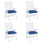 vidaXL Coussins de palette lot de 4 bleu 50x50x7 cm tissu oxford
