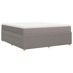 vidaXL Sommier à lattes de lit avec matelas Taupe 180x200 cm Tissu