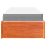 vidaXL Lit avec matelas cire marron 90x190 cm bois massif de pin