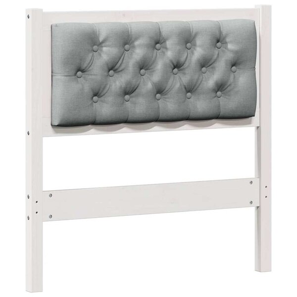 vidaXL Tête de lit Autre Blanc et gris clair 80 cm Bois massif en pin