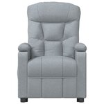 vidaXL Fauteuil inclinable électrique Gris clair Tissu