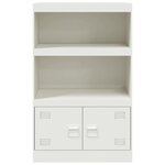 vidaXL Buffet blanc 67x39x107 cm acier