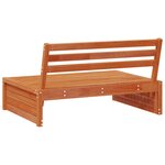 vidaXL Sofa de jardin milieu Bois de Pin Massif Brun Ciré