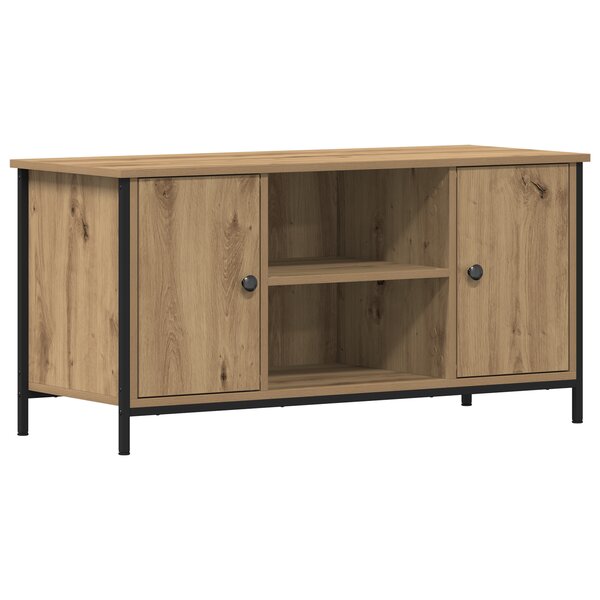 Meuble TV vidaXL Artisan Chêne 100x40x50 cm Bois d'ingénierie et Acier