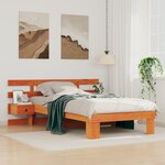 vidaXL Cadre de lit Marron cire 75 x 190 cm Bois massif en pin