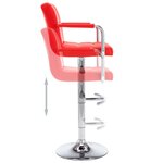 vidaXL Tabourets de bar lot de 2 rouge similicuir