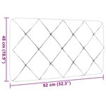 vidaXL Coussin de tête de lit crème 80 cm tissu