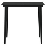 vidaXL Ensemble à manger de jardin avec coussins 3 Pièces noir