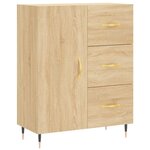 vidaXL Buffet haut Chêne sonoma 69 5x34x180 cm Bois d'ingénierie