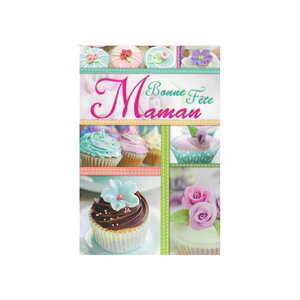 Carte de voeux - bonne fête maman - modèle : cupcake ii