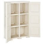 vidaXL Armoire plastique 79x43x125 cm design de bois blanc angora