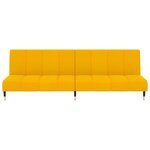 vidaXL Canapé-lit 2 places jaune velours