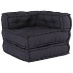 3 poufs modulaires vidaXL en tissu anthracite