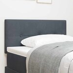 vidaXL Tête de lit avec des lumières à LED Réglable Gris 90 cm Velours