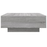 vidaXL Table basse avec lumières LED sonoma gris 80x80x31 cm