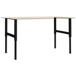 vidaXL Cadres d'établi réglables 2 Pièces Métal 85x(69-95 5) cm Noir