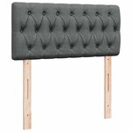 vidaXL Sommier à lattes de lit avec matelas Gris foncé 100x200cm Tissu