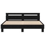 vidaXL Cadre de lit Chêne noir 200 x 200 cm Bois d'ingénierie