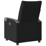 vidaXL Fauteuil inclinable électrique Noir Tissu