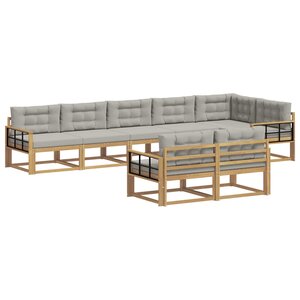 vidaXL Ensemble de canapés d'extérieur 6 pc Blanc et gris clair
