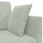 vidaXL Canapé-lit Gris clair 213 x 76 x 77 cm Velours