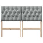 vidaXL Tête de lit capitonnée Gris clair 120 cm Pin massif