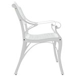 vidaXL Banc de jardin 102 cm aluminium coulé blanc