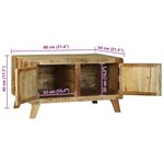 vidaXL Table basse Marron 80 x 54 x 45 cm Bois de manguier brut massif
