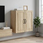 vidaXL Armoire Murale 59 x 31 x 60 cm Bois d'ingénierie Chêne Sonoma