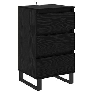 vidaXL Buffet avec tiroir Chêne noir Bois d'ingénierie