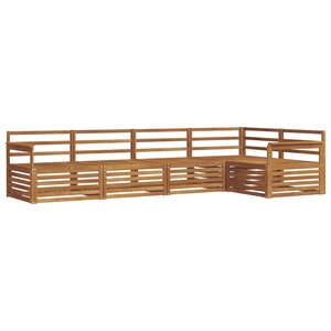 vidaXL Ensemble de canapés d'extérieur 5 Pièces Naturel