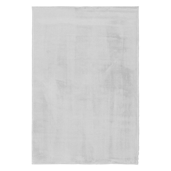 Tapis gris doux 160x230 poils courts antidérapant