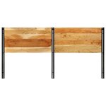 vidaXL Tête de lit 200 cm bois massif d'acacia et fer