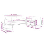 vidaXL Ensemble de canapés 3 Pièces avec coussins Marron Tissu