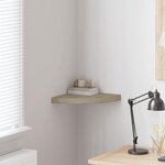 vidaXL Étagère d'angle flottante chêne 35x35x3 8 cm MDF