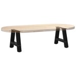 vidaXL Pieds de table basse en forme de A 2 pièces Noir 30 x (30-31) cm Acier