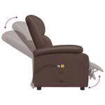 vidaXL Fauteuil de massage électrique Marron Similicuir
