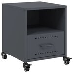 vidaXL Table de chevet anthracite 36x39x43 5 cm acier