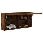 vidaXL Armoire murale de bain chêne fumé 80x25x40 cm bois d'ingénierie