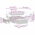 vidaXL Ensemble de canapé de jardin 8 Pièces Beige  gris clair