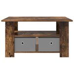 vidaXL Table basse Chêne fumé 77 x 55 x 42 cm Bois d'ingénierie