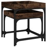 vidaXL Tables d'appoint 2 Pièces Chêne fumé Bois d'ingénierie