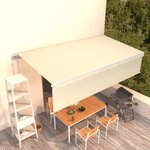 vidaXL Auvent automatique rétractable avec store 6x3 m Crème