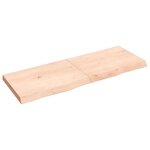 vidaXL Étagère murale 140x50x(2-6) cm bois de chêne massif non traité