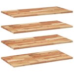 vidaXL Étagères flottantes 4 Pièces 60x40x2 cm acacia massif à l'huile