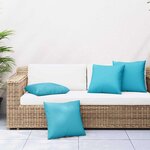 vidaXL Coussins Throw 4 Pièces Turquoise 40 x 40 cm tissu