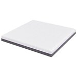 vidaXL Matelas Blanc  Gris 180 x 200 cm Mousse